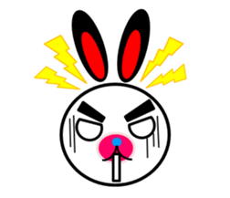 rabbit of a black ear. sticker #2050534