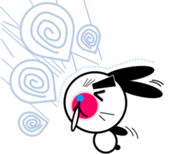 rabbit of a black ear. sticker #2050543