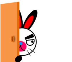 rabbit of a black ear. sticker #2050545