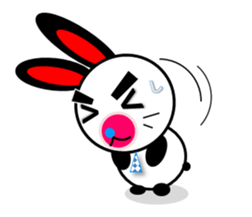 rabbit of a black ear. sticker #2050550