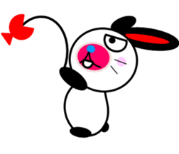 rabbit of a black ear. sticker #2050561