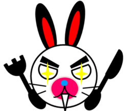rabbit of a black ear. sticker #2050566