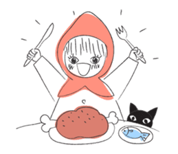 Little Red Riding Hood and Puu sticker #2050735