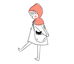 Little Red Riding Hood and Puu sticker #2050737