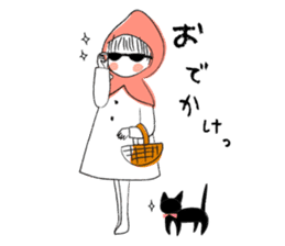 Little Red Riding Hood and Puu sticker #2050755