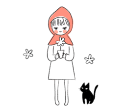 Little Red Riding Hood and Puu sticker #2050760