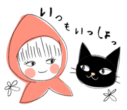 Little Red Riding Hood and Puu sticker #2050761