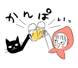 Little Red Riding Hood and Puu sticker #2050768