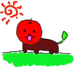 Apple-dog sticker #2052213