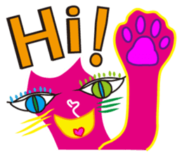 SHOCKING PINKiee the Cat <English Ver.1> sticker #2052413