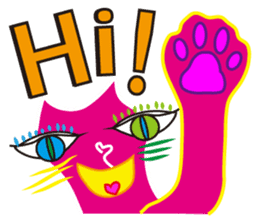 SHOCKING PINKiee the Cat <English Ver.1> sticker #2052413