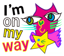 SHOCKING PINKiee the Cat <English Ver.1> sticker #2052425