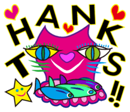 SHOCKING PINKiee the Cat <English Ver.1> sticker #2052431