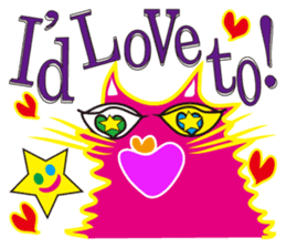 SHOCKING PINKiee the Cat <English Ver.1> sticker #2052442