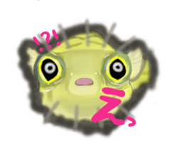 Dwarf pufferfish fugupan sticker #2053748