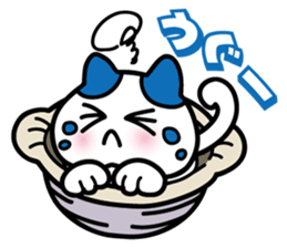 Cute cats like into the pot. sticker #2054759