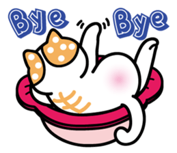 Cute cats like into the pot. sticker #2054763