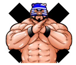 Second edition muscle wrestler bear sticker #2055134