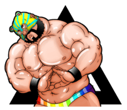 Second edition muscle wrestler bear sticker #2055135