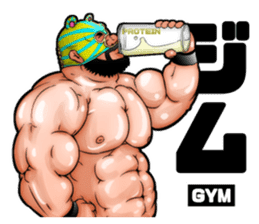 Second edition muscle wrestler bear sticker #2055143