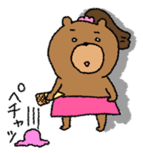 Bear ponytail sticker #2056314