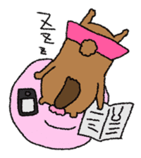 Bear ponytail sticker #2056322