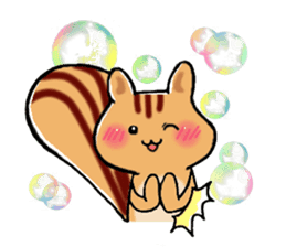 Squirrels and cute cat sticker #2056715