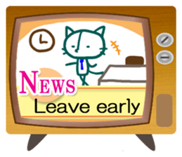 News cat (English version) sticker #2058216