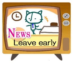 News cat (English version) sticker #2058216