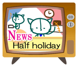 News cat (English version) sticker #2058218