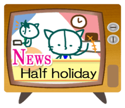 News cat (English version) sticker #2058218