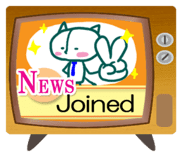 News cat (English version) sticker #2058227