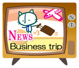 News cat (English version) sticker #2058230