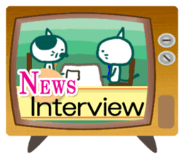 News cat (English version) sticker #2058231
