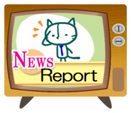 News cat (English version) sticker #2058233