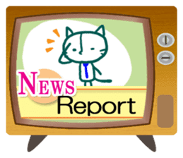 News cat (English version) sticker #2058233