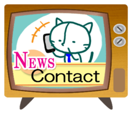 News cat (English version) sticker #2058234