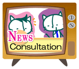 News cat (English version) sticker #2058235