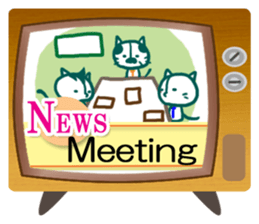 News cat (English version) sticker #2058236