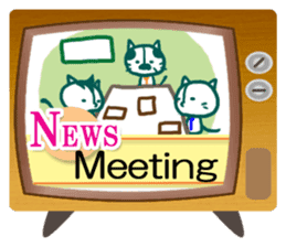 News cat (English version) sticker #2058236