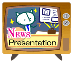 News cat (English version) sticker #2058237