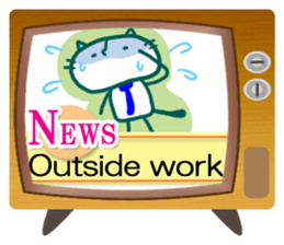 News cat (English version) sticker #2058238