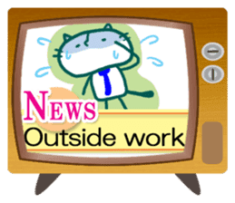 News cat (English version) sticker #2058238