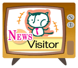News cat (English version) sticker #2058240