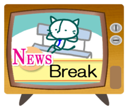 News cat (English version) sticker #2058243