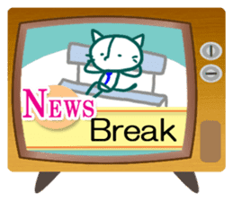 News cat (English version) sticker #2058243