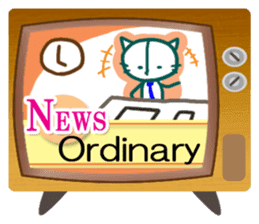 News cat (English version) sticker #2058244