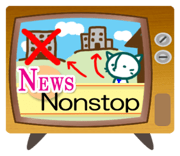 News cat (English version) sticker #2058246