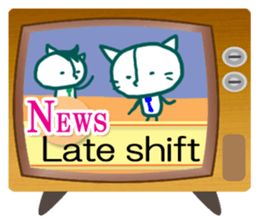 News cat (English version) sticker #2058251