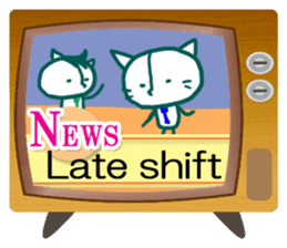 News cat (English version) sticker #2058251